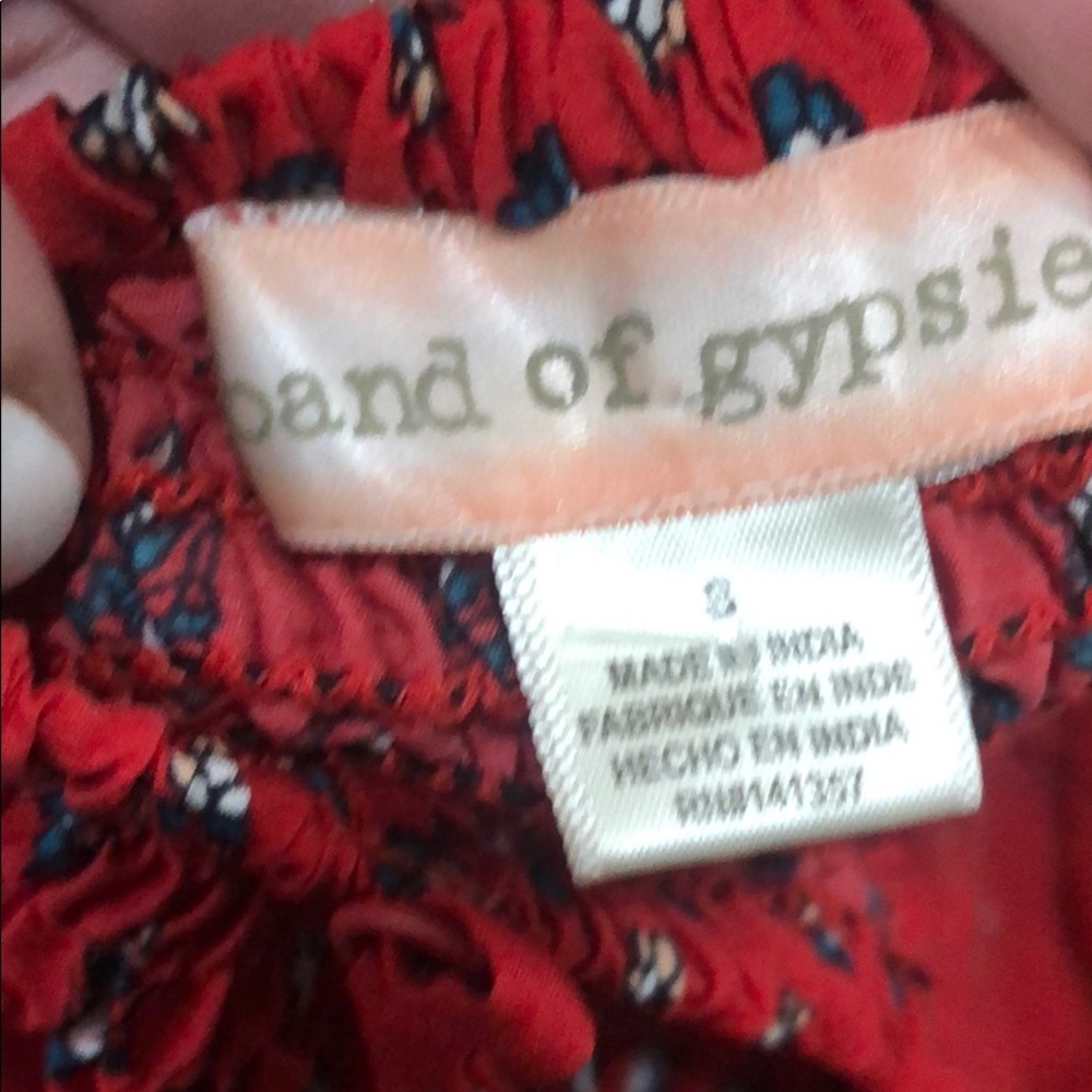 (Sold) Band of Gypsies Red Bustier Fit & Flare Dr - Picture 8 of 8